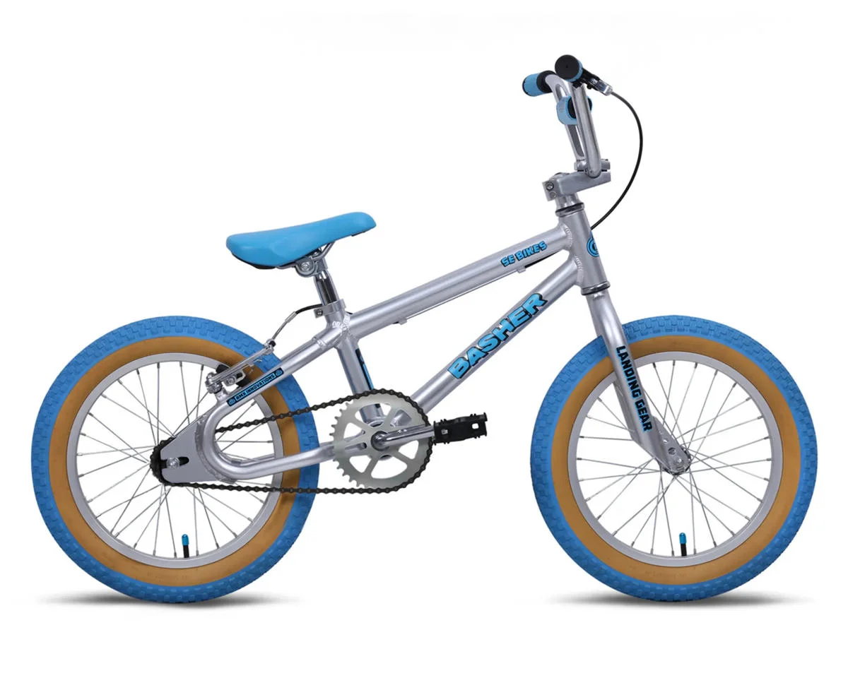 SE Bikes Basher 16" BMX Bike (15" Toptube) (Silver Streak)